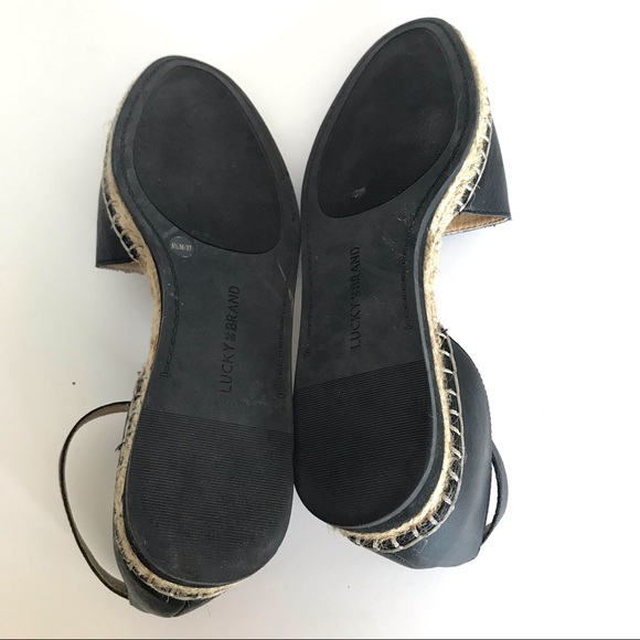 🖤 Lucky Black Leather Reniya Espadrilles 🖤 - Picture 9 of 10